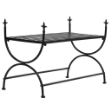 Panca Stile Vintage in Metallo 83x42x55 cm Nero