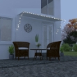Tenda da Sole Retrattile con LED 300x150 cm Crema
