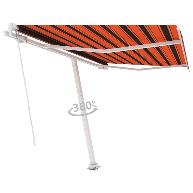 Tenda da Sole Retrattile Manuale 300x250 cm Arancione e Marrone