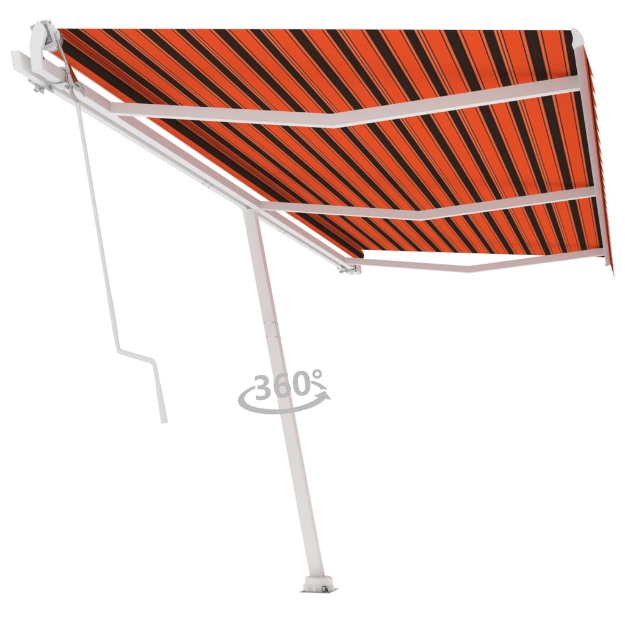 Tenda da Sole Autoportante Automatica 600x300cm Arancio Marrone