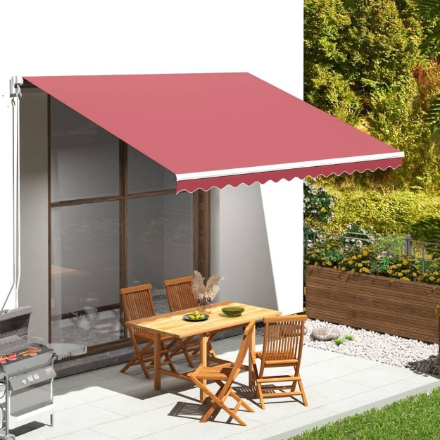 Tessuto di Ricambio per Tenda da Sole Rosso Borgogna 4x3 m