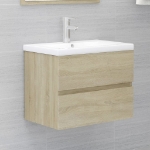 Mobile Bagno con Lavabo Integrato Rovere Sonoma in Truciolato