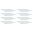 Ripiani per Libreria 8 pz Bianco Lucido 40x50x1,5 cm Truciolato