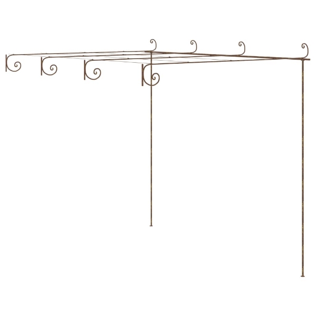 Arco da Giardino per Rose Marrone Anticato 4x3x2,5 m in Ferro