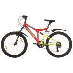 Mountain Bike 21 Speed 26" Ruote 49 cm Rosso