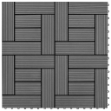 Piastrelle per Decking 22 pz 30x30cm 2mq in WPC Grigio