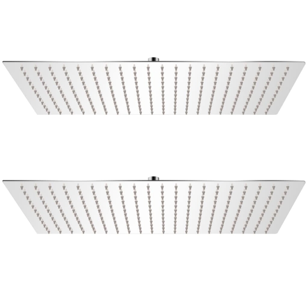 Soffione per Doccia a Pioggia 2 pz Acciaio Inossidabile 30x50cm