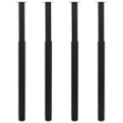 Gambe Telescopiche per Tavolo 4 pz Nero 710-1100 mm