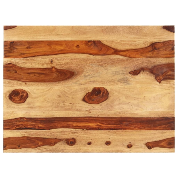 Piano Tavolo in Legno Massello di Sheesham 25-27 mm 70x80 cm