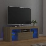 Mobile Porta TV con Luci LED Rovere Sonoma 120x35x40 cm