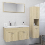 Set Mobili da Bagno Rovere Sonoma in Truciolato