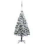 Set Albero Natale Artificiale con LED e Palline Verde 240cm PVC