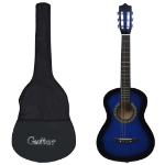 Chitarra Classica Principianti e Bambini con Custodia Blu 1/2 34"