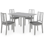 Set per Sala da Pranzo 5 pz in MDF Grigio