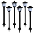 Lampade Solari da Esterni 6 pz a LED Nero