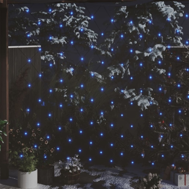 Luci di Natale a Rete Blu 3x3m 306 LED Interni Esterni