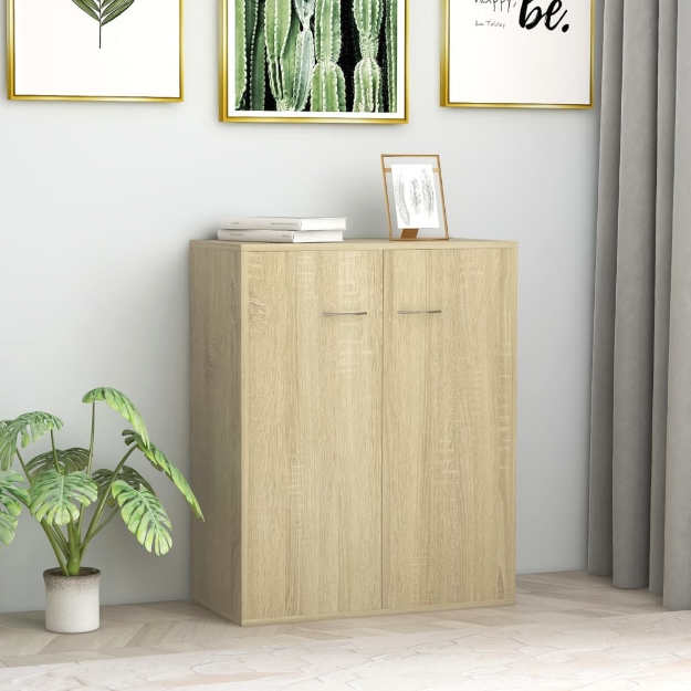 Credenza Rovere Sonoma 60x30x75 cm in Truciolato