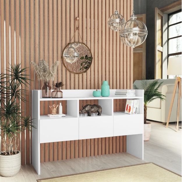 Credenza Bianca 105x30x70 cm in Truciolato