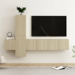 Set Mobili TV 5 pz Rovere Sonoma in Truciolato