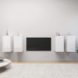Mobili TV Bianco Lucido 4 pz 30,5x30x60 cm in Truciolato