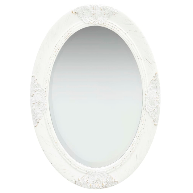 MiCasa Italia. Specchio da Parete Stile Barocco 50x70 cm Bianco