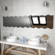 Specchi da Parete 4 pz 110x23 cm Vetro a Onda