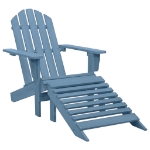 Sedia da Giardino Adirondack con Ottomana Massello di Abete Blu