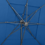 Ombrellone a 4 Livelli con Palo in Alluminio Azzurro 250x250 m