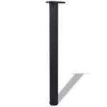 Set 4 gambe nere tavolo regolabili con staffe triangolari 710 mm