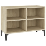 Mobile TV con Gambe in Metallo Rovere Sonoma 69,5x30x50 cm