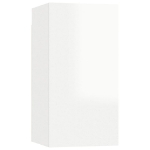 Mobili TV Bianco Lucido 4 pz 30,5x30x60 cm in Truciolato