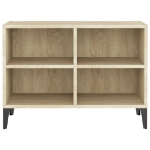 Mobile TV con Gambe in Metallo Rovere Sonoma 69,5x30x50 cm