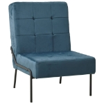 Poltrona Relax 65x79x87 cm Blu in Velluto