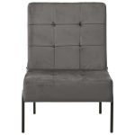 Poltrona Relax 65x79x87 cm Grigio Scuro in Velluto