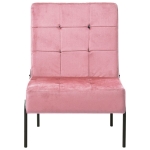 Poltrona Relax 65x79x87 cm Rosa in Velluto