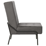 Poltrona Relax 65x79x87 cm Grigio Scuro in Velluto