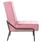 Poltrona Relax 65x79x87 cm Rosa in Velluto