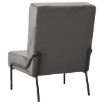 Poltrona Relax 65x79x87 cm Grigio Scuro in Velluto