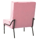 Poltrona Relax 65x79x87 cm Rosa in Velluto