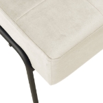 Poltrona Relax 65x79x87 cm Bianco Crema in Velluto