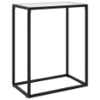 Tavolo Consolle Bianco 60x35x75 cm in Vetro Temperato