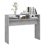 Tavolo Consolle Grigio Cemento 105x30x80 cm in Truciolato