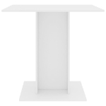 Tavolo da Pranzo Bianco 80x80x75 cm in Legno Multistrato