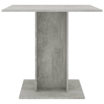 Tavolo da Pranzo Grigio Cemento 80x80x75 cm in Truciolato