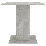 Tavolo da Pranzo Grigio Cemento 80x80x75 cm in Truciolato
