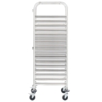 Carrello da Cucina per 16 Vassoi 38x55x163 cm in Acciaio Inox