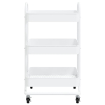 Carrello a 3 Livelli Bianco 43x34x79 cm in Acciaio