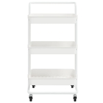 Carrello da Cucina 3 Ripiani Bianco 42x25x83,5 cm Ferro e ABS