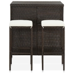 Set da Bar 3 pz in Polyrattan Marrone