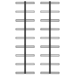 Portavini da Parete per 18 Bottiglie 2 pz Nero in Ferro